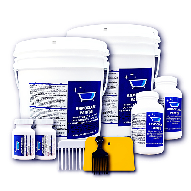 Armoglaze - Kit de restauración de garras de epoxi de esmalte - Aplicación de vertido extremadamente duradero/inodoro